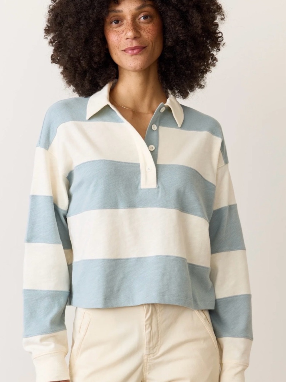 Marine Layer Rugby Crop Polo